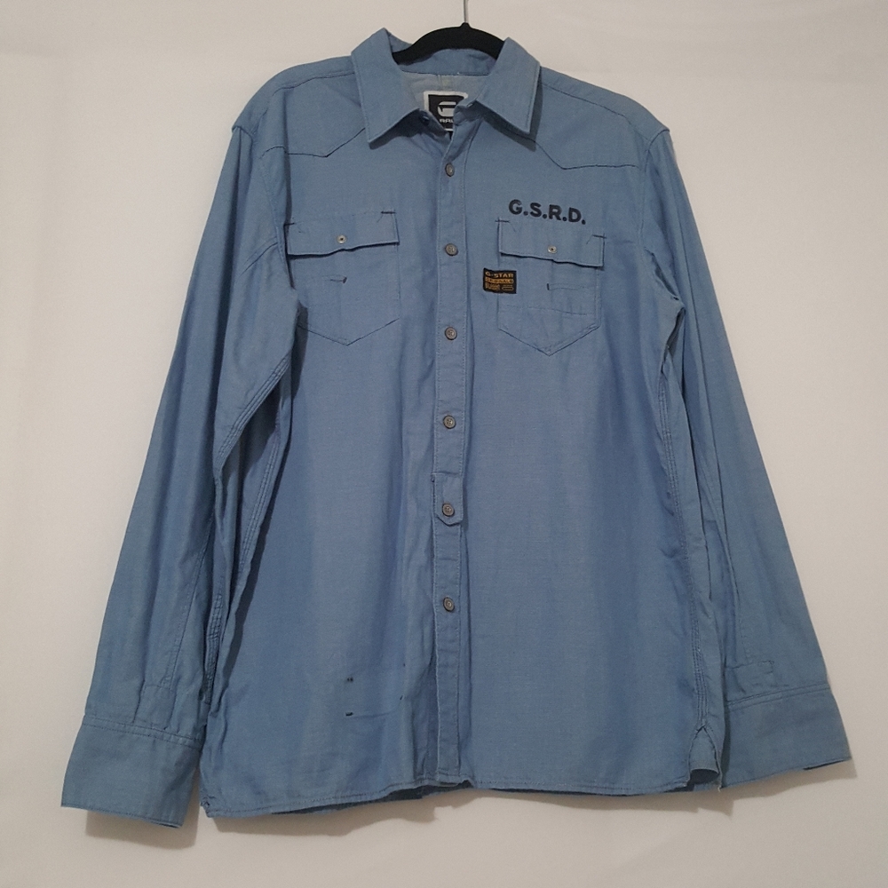 G Star denim button down long sleeve Shirt